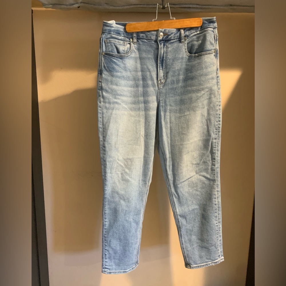 American Eagle Outfitters Stretch Denim Jeans CURVEY MOM JEANS SIZE 12 - Picture 1 of 7